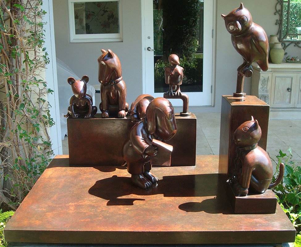 Tom-Otterness, "Trial Scene from the Law of Nature" After treatment.