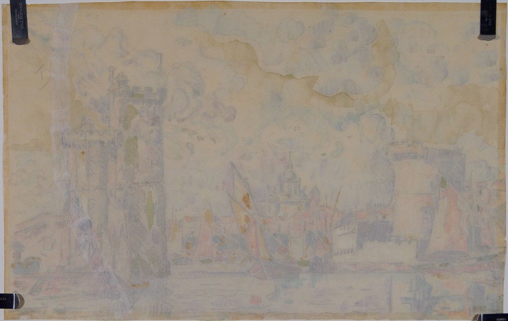 Paper Conservation -Tape Stain after treatment, Back