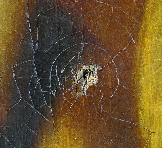 Spiral cracks are usually developed as a result of an impact.