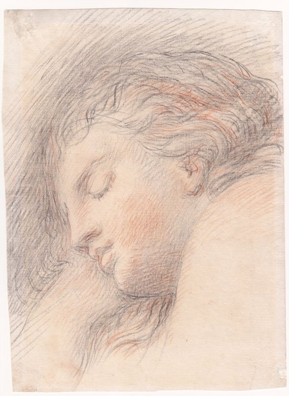 Conservation of Charcoal and Sanguine Drawing. After Treatment.