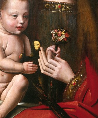 Madonna after restoration. Detail.