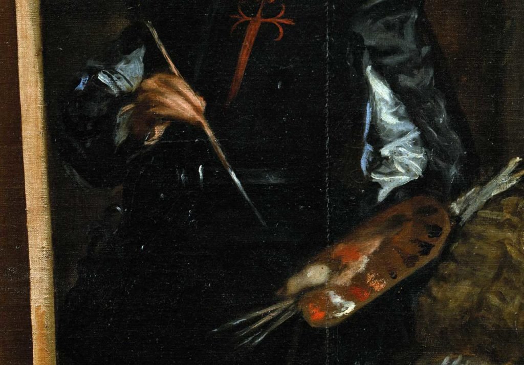 Self-portrait of Velázquez in Las Meninas. 1656
