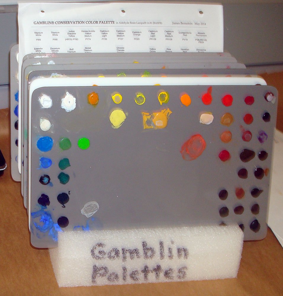 Gambling palette prepared to be used during the Mastering Inpainting workshop