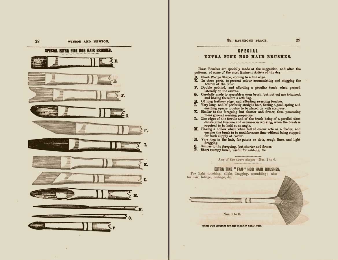 Thanks to the pliability of the metal, a pathway for new brush shapes is opened