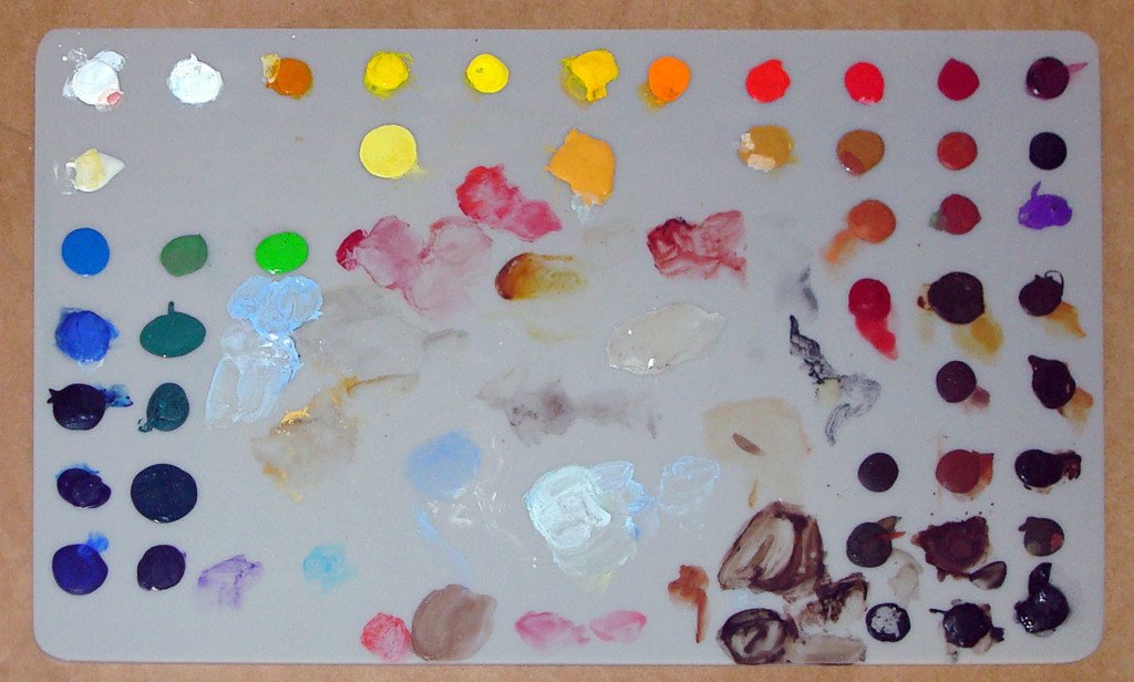 QoR palette prepared to be used during the Mastering Inpainting workshop