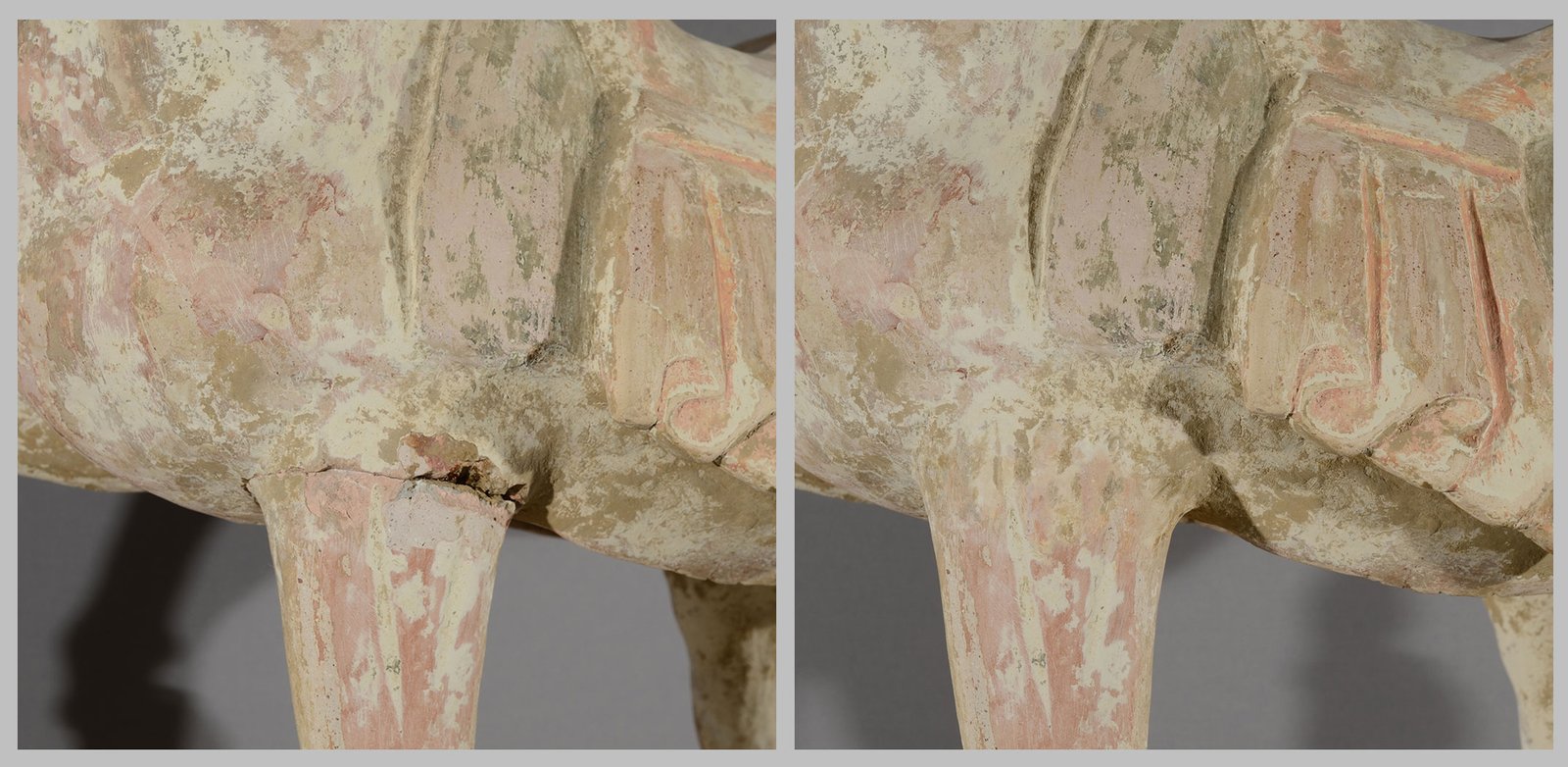 Objects Conservation - Detail of the Broken Leg