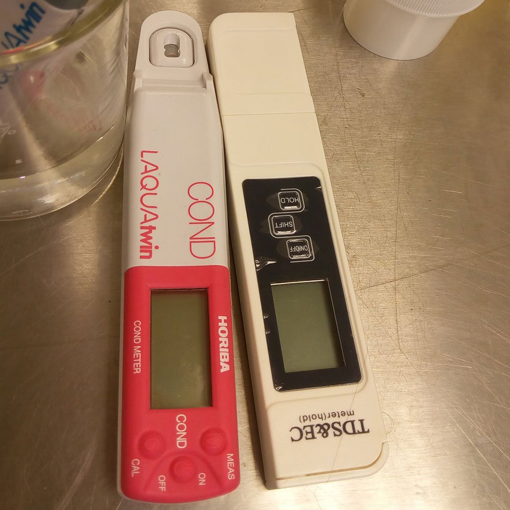 Total Dissolved Solids and Electric Conductivity meters