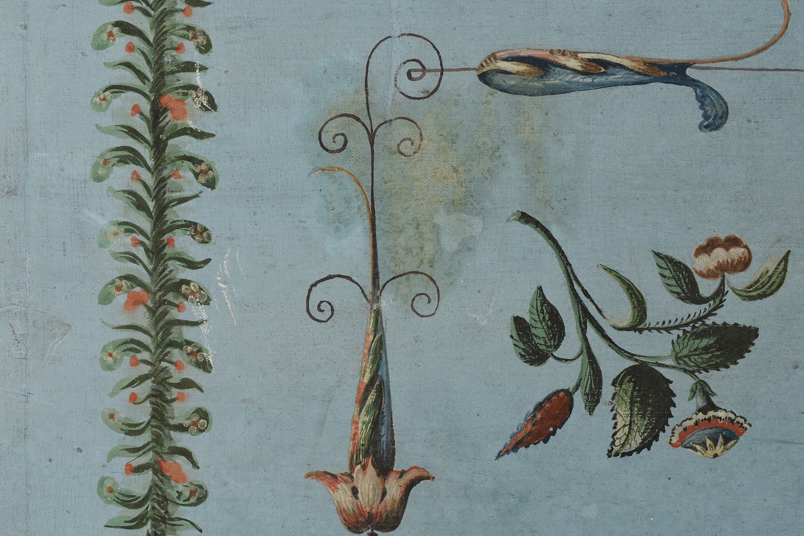 Before Stain Removal - Paintings conservation