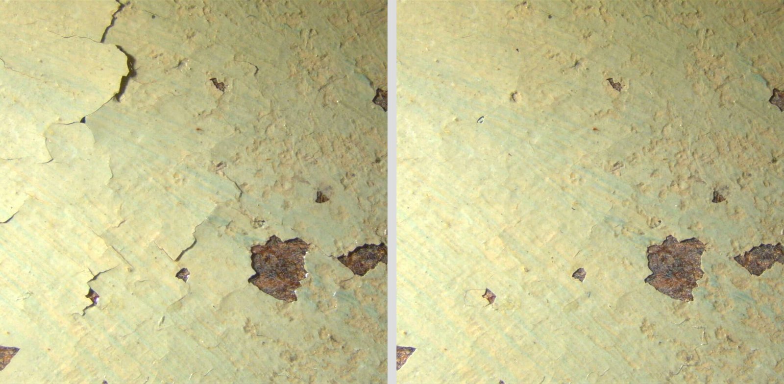 Painting Conservation - Consolidation - Before and After Treatment