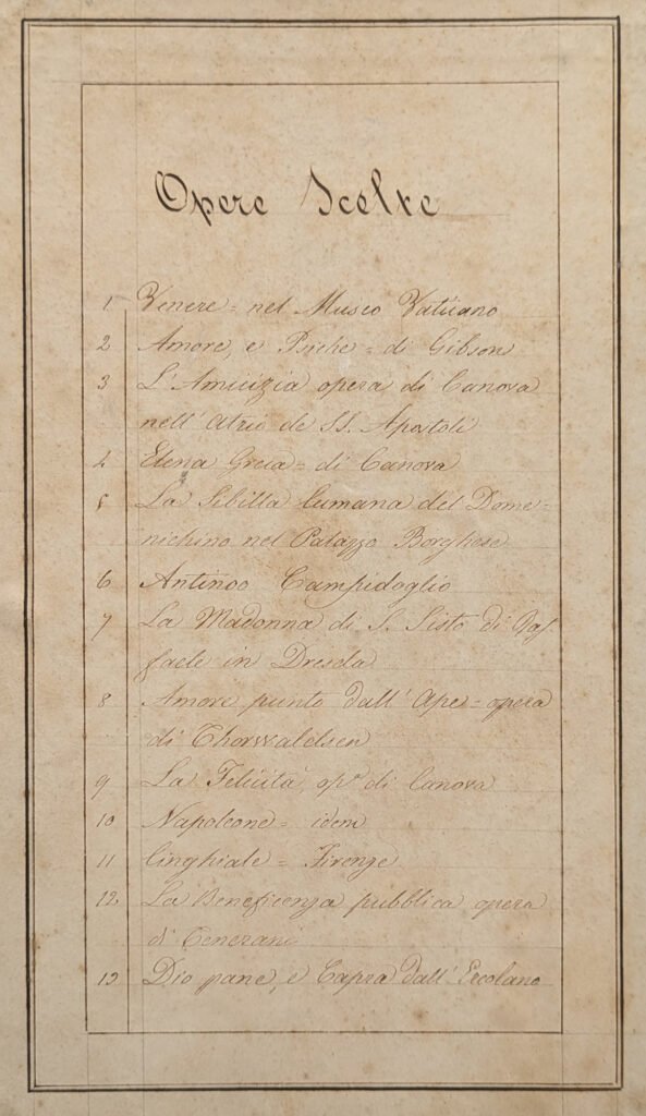 Detail of the inside cover from a Liberotti Impronte book